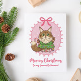 Cute  Christmas Greeting for Cat Lovers - Maine Coon